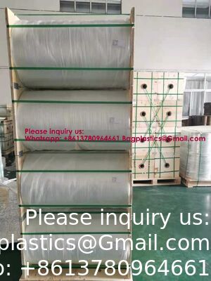 Tube central plié transparent à fort rétrécissement 40/50 microns, films rétractables PETG PVC personnalisés à fort rétrécissement 30 µm-60 µm pour l'impression d'étiquettes de boissons