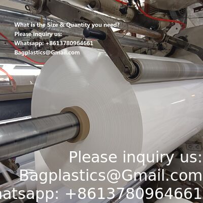 Tube central plié transparent à fort rétrécissement 40/50 microns, films rétractables PETG PVC personnalisés à fort rétrécissement 30 µm-60 µm pour l'impression d'étiquettes de boissons