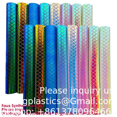 Nouvelle tendance Textures métalliques Mode Couleur magique Fleur en relief Faux cuir Couleur magique cuir artificiel Matériau imperméable pour les décorations de boîtes Artisanat